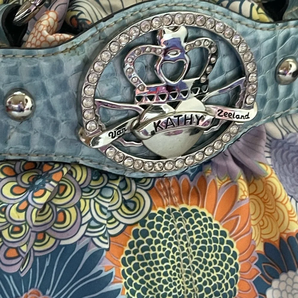Kathy Van Zeeland Multi color Floral Handbag